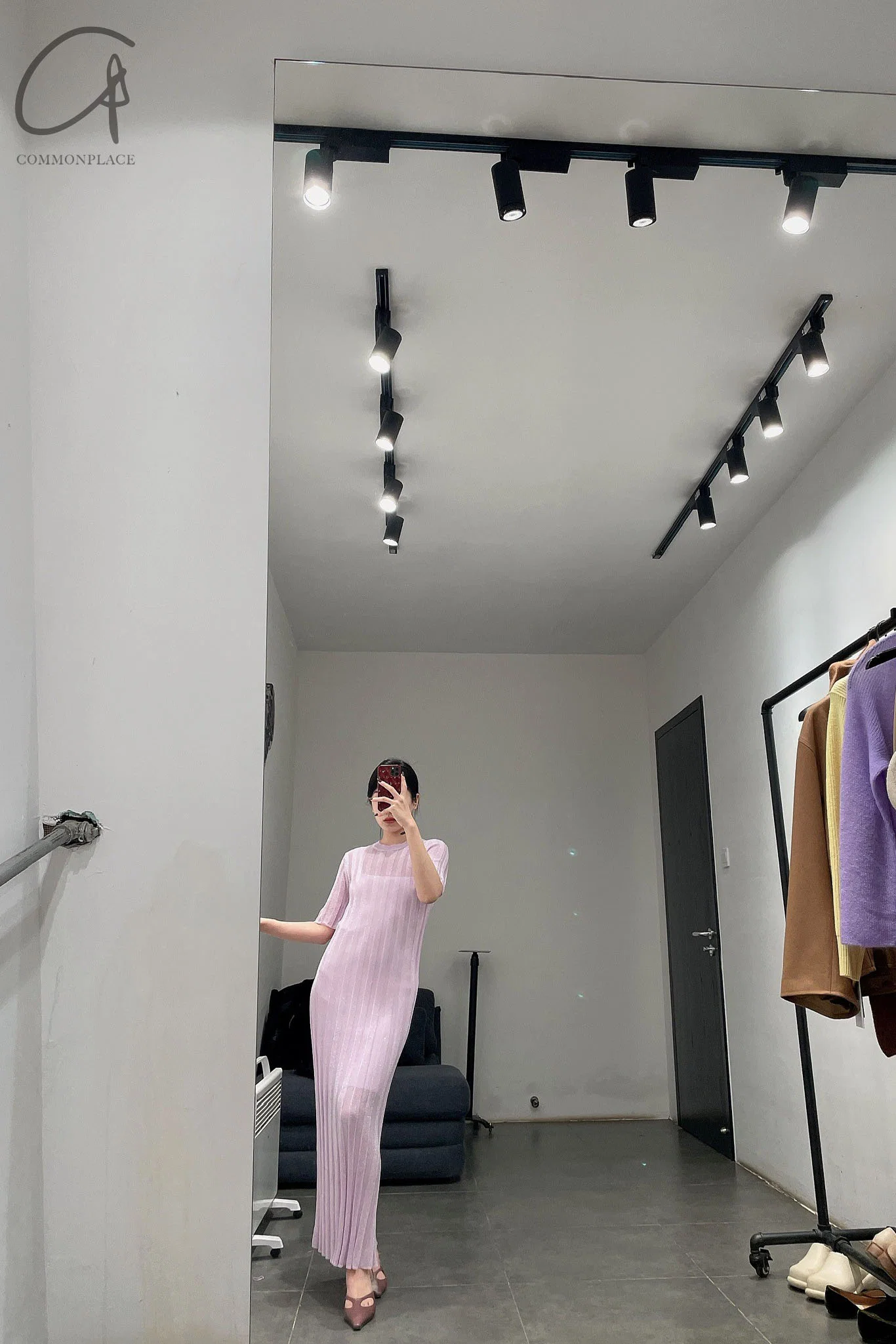 SWAYING/KNIT gradient striped dress (two-piece suit) SW212LS27 purple - Image 8