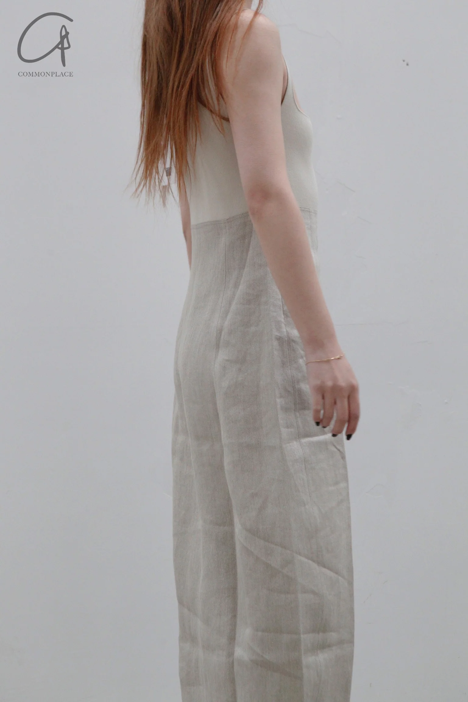 SWAYING/KNIT knitting stitching vest skirt SW23SS2L18 meters gray/linen PS56 - Image 5
