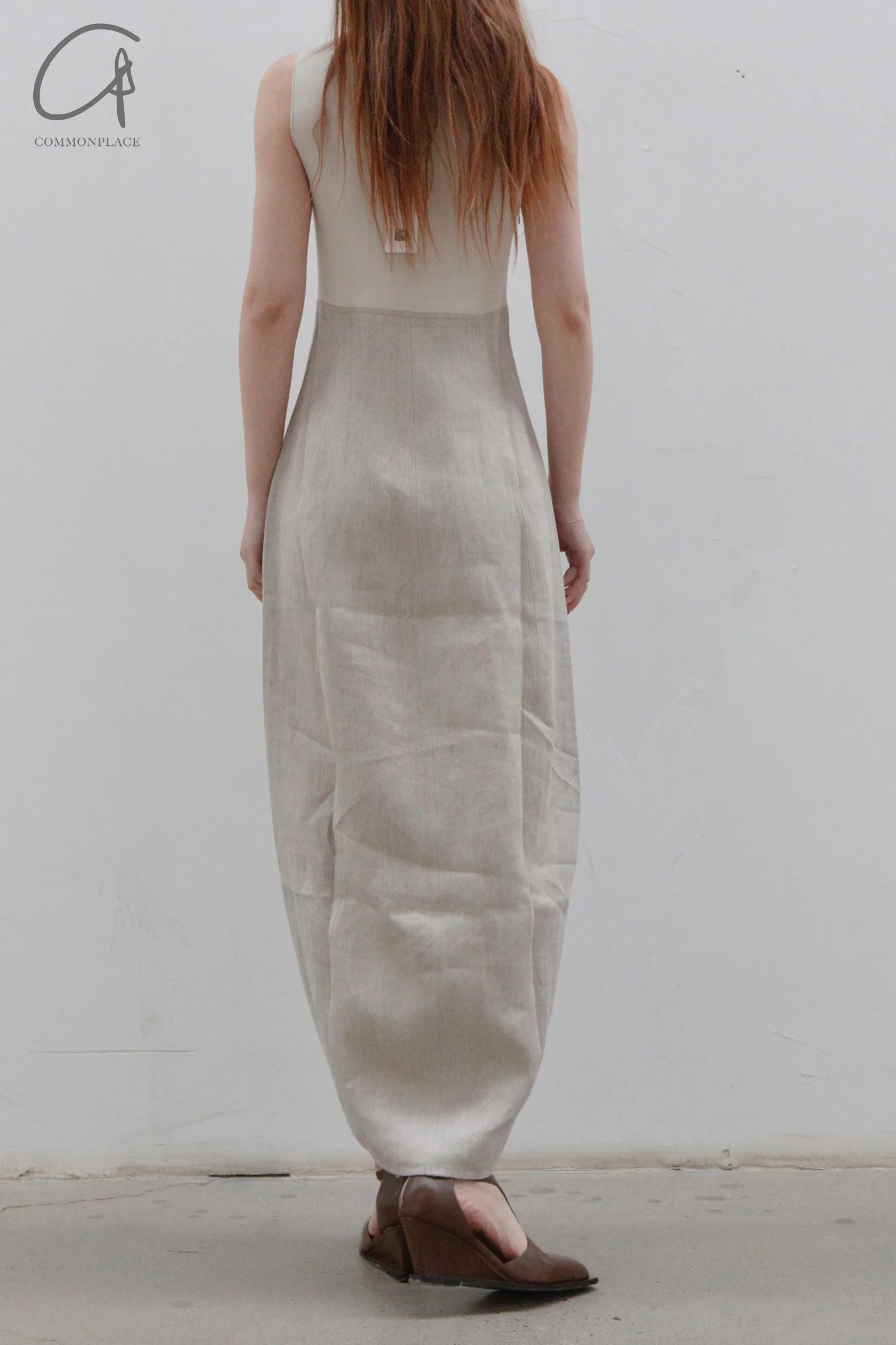 SWAYING/KNIT knitting stitching vest skirt SW23SS2L18 meters gray/linen PS56 - Image 6