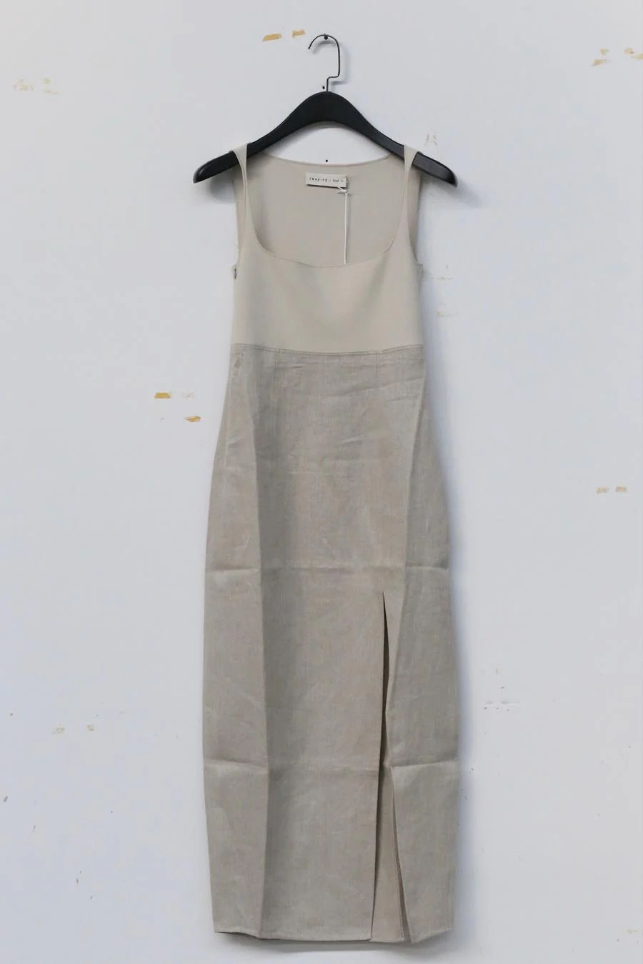 SWAYING/KNIT knitting stitching vest skirt SW23SS2L18 meters gray/linen PS56 - Image 8