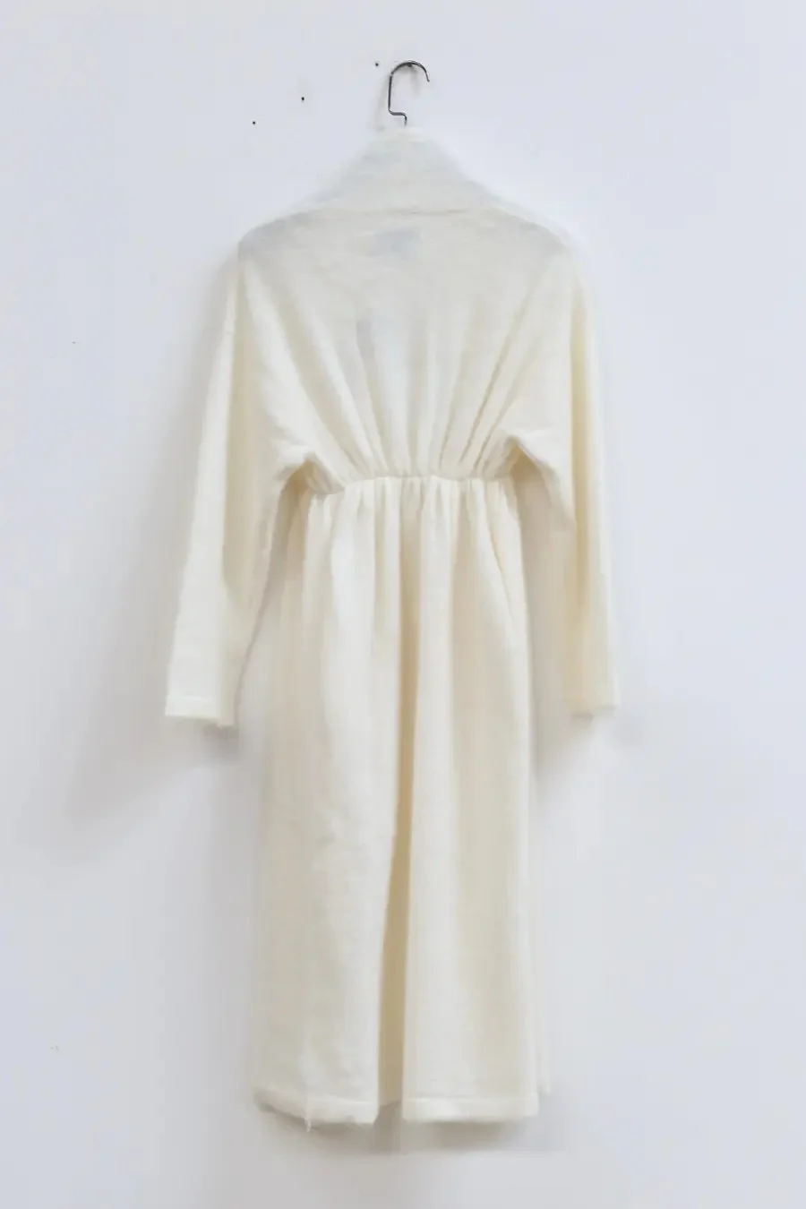 Swayingknit fluffy hair feathers long jacket SW22AW1T101 White - Image 4