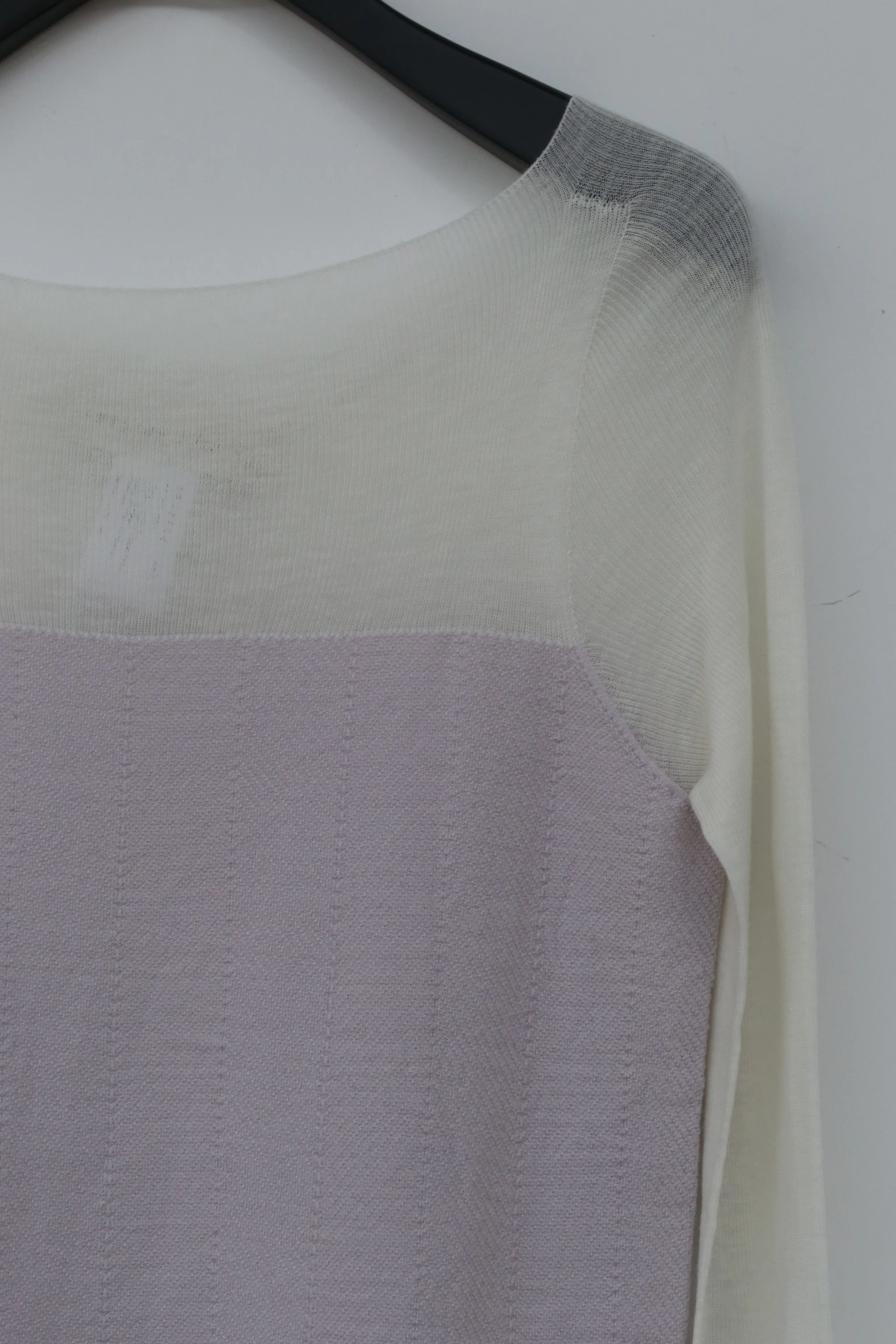 SWAYINGKNIT seamless water-soluble wool stitching top SW212SZ08 purple and white PS9 - Image 6