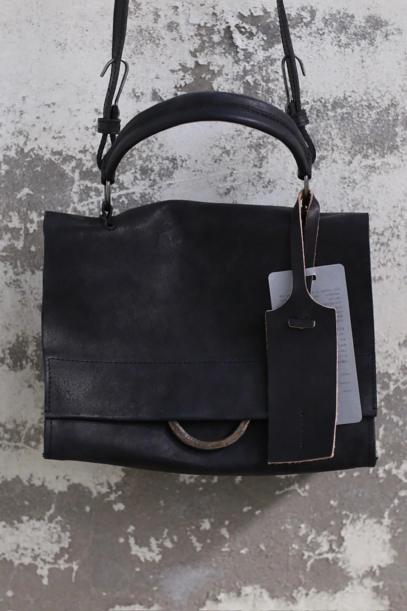 Tagliovivo 25 Spring/Summer Hand-dyed Horse Leather Shoulder Bag SHOULDER S Italy TAG-SHOULDER S-H.D HORSE-Abyss - Image 2