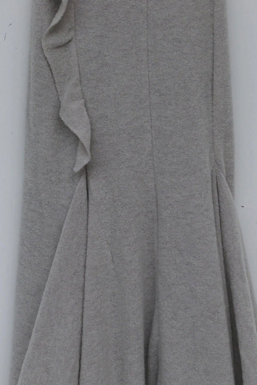 Un Morceau chest pleated wool tube top dress UM212LS12 gray/brown - Image 11