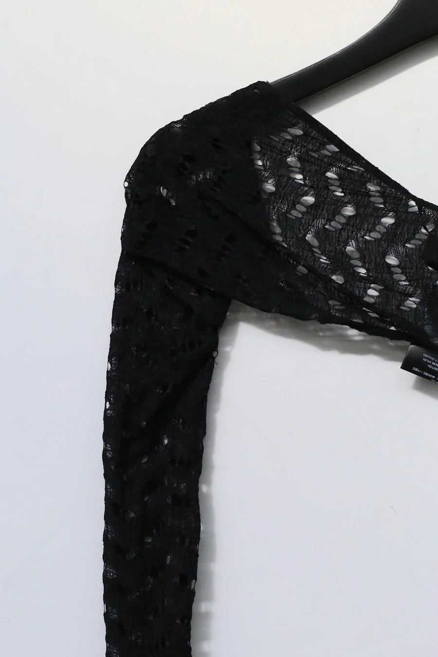Un Morceau elastic cave lace cuff UM231PS07 black PUM39 - Image 7
