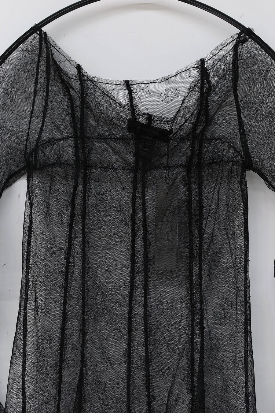 Un Morceau Lace Cuff Ruched Dress UM212LS07-1 Black PUM9 - Image 2