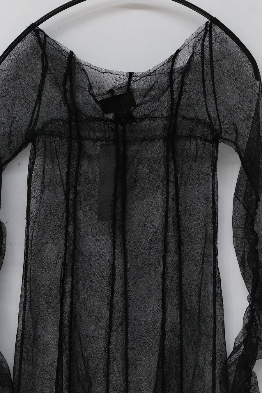 Un Morceau Lace Cuff Ruched Dress UM212LS07-1 Black PUM9 - Image 7