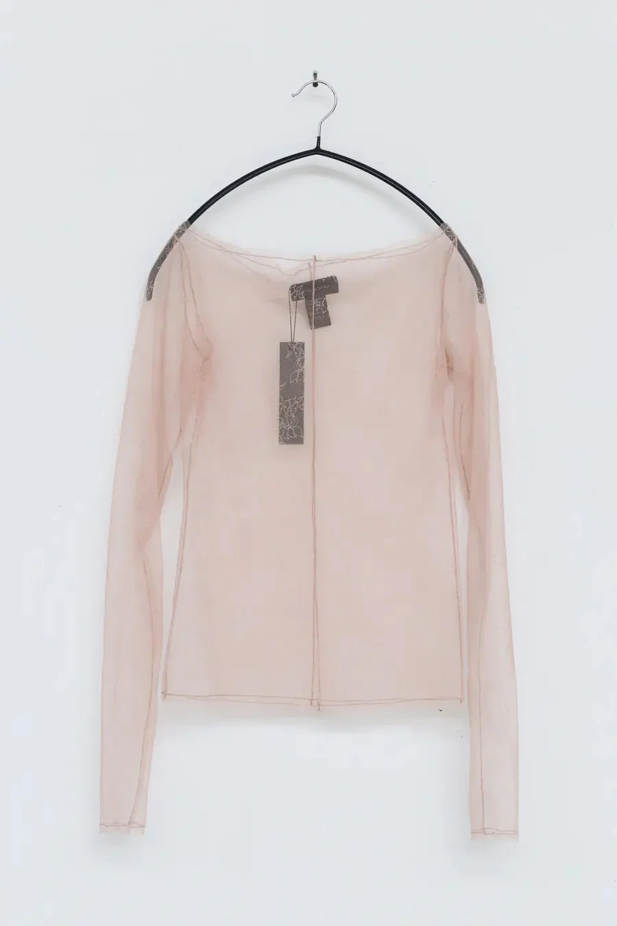 Un Morceau Lace One-line Neck Bottoming Shirt UM212SZ02 Pink PUM1