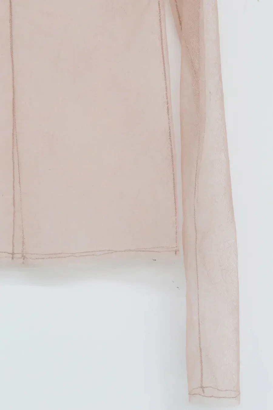 Un Morceau Lace One-line Neck Bottoming Shirt UM212SZ02 Pink PUM1 - Image 4