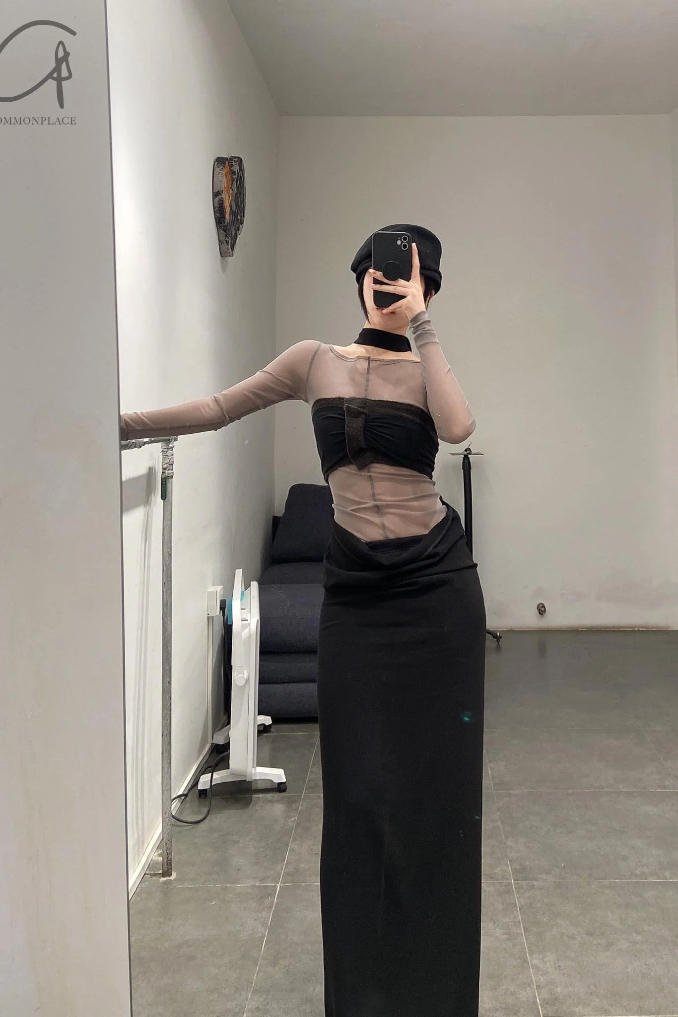 Un Morceau pleated embellished wool tube top UM212SZ25 - Image 13