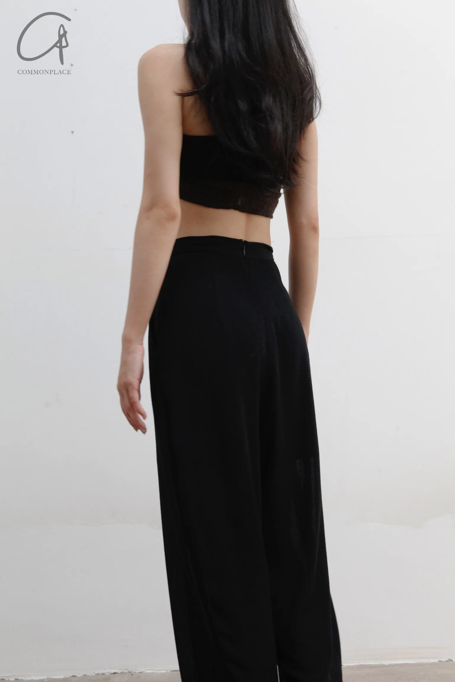 Un Morceau pleated embellished wool tube top UM212SZ25 - Image 6