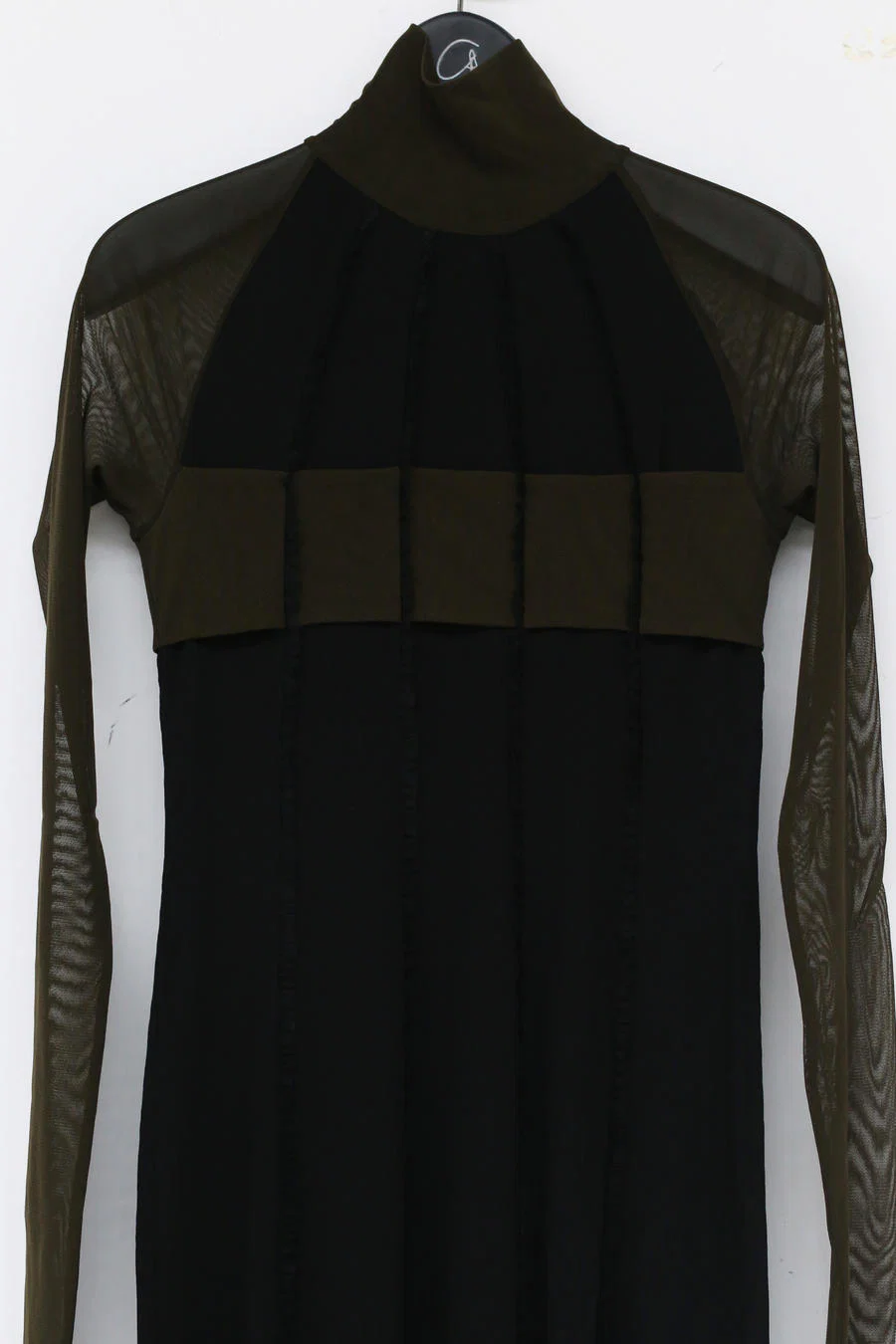 Un Morceau Raglan High Collar Chest Stitching Dress UM212LS08 PUM12 - Image 9