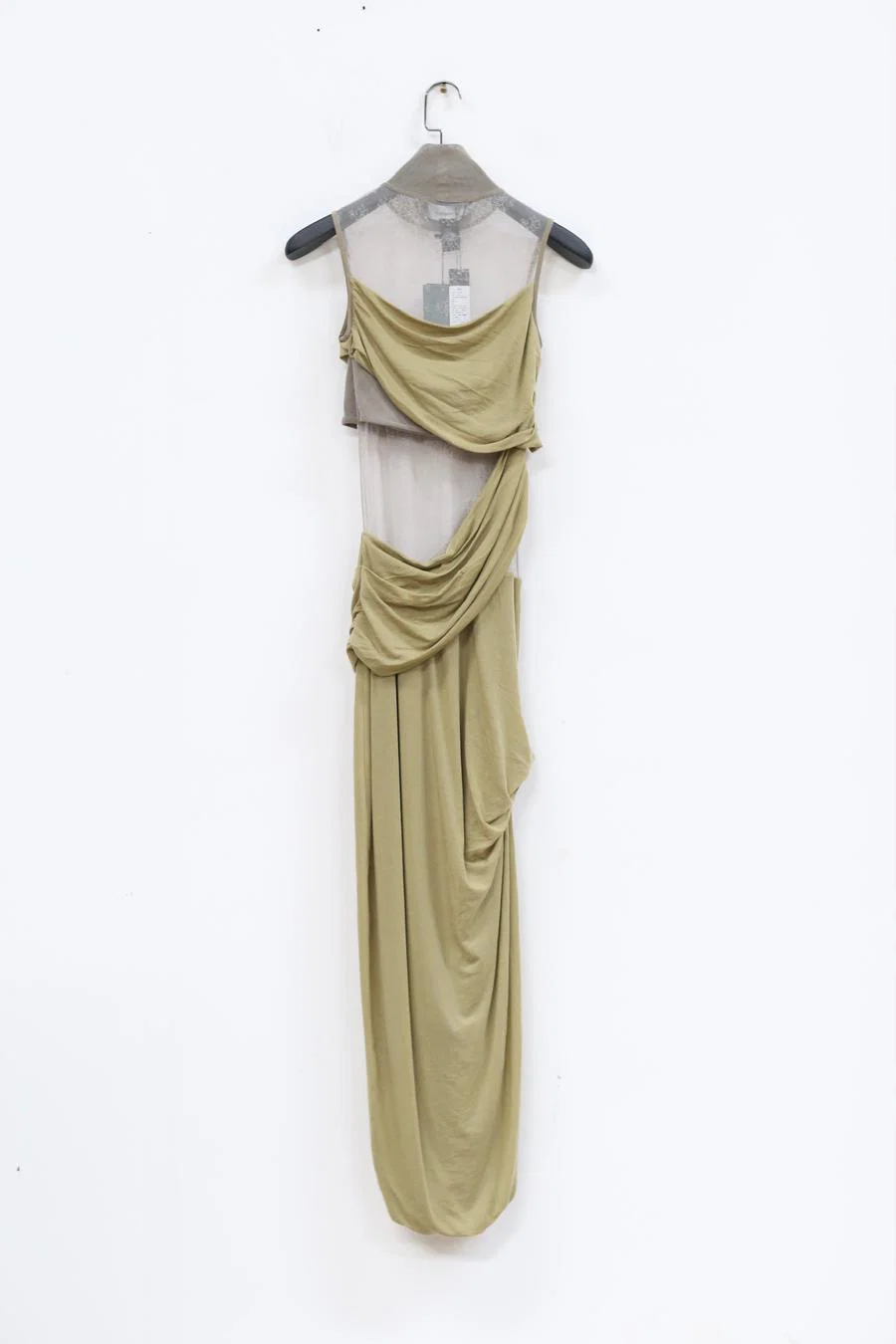 Un Morceau Skin Friendly Wool Stand Cut Turtleneck Sleeveless Dress AW22 UM222LS14 Green PUM33 - Image 4