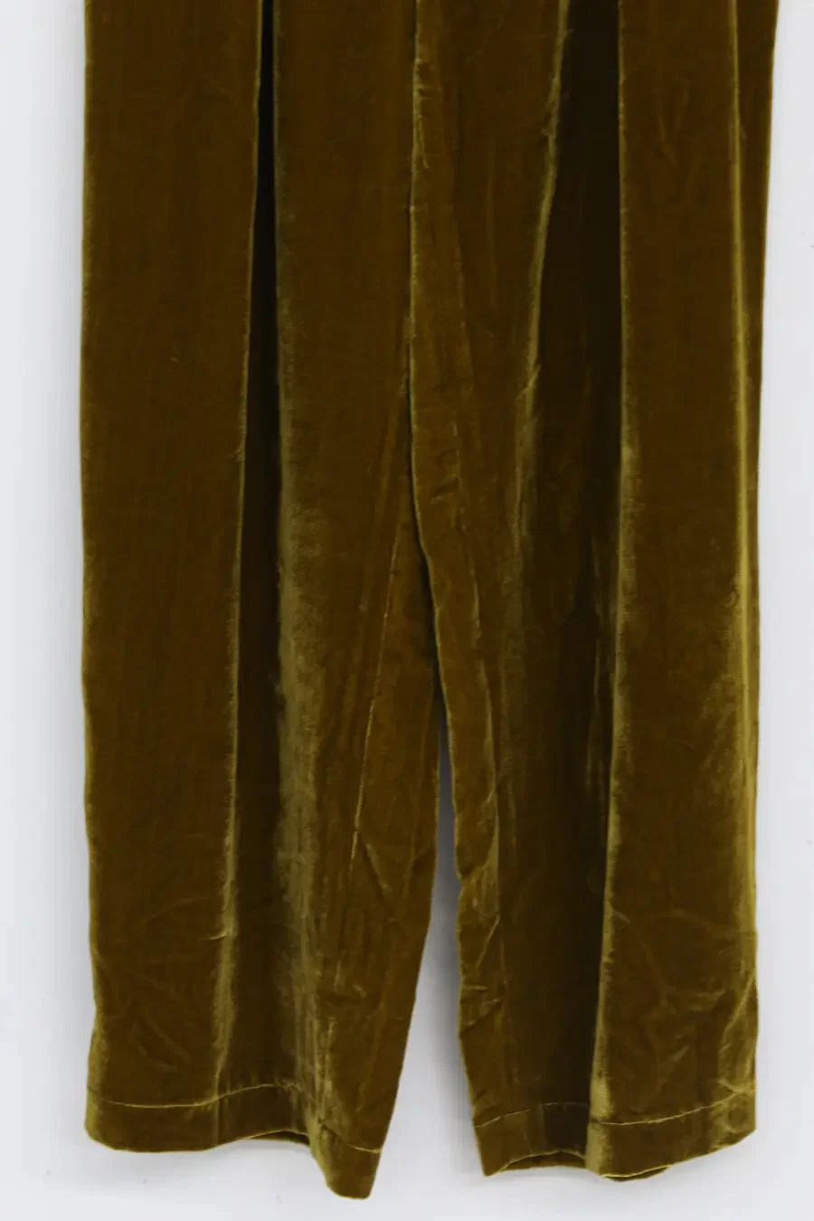 Un Morceau Velvet High Waist Straight Pants UM212XZ06 Grass Green PUM15 - Image 11