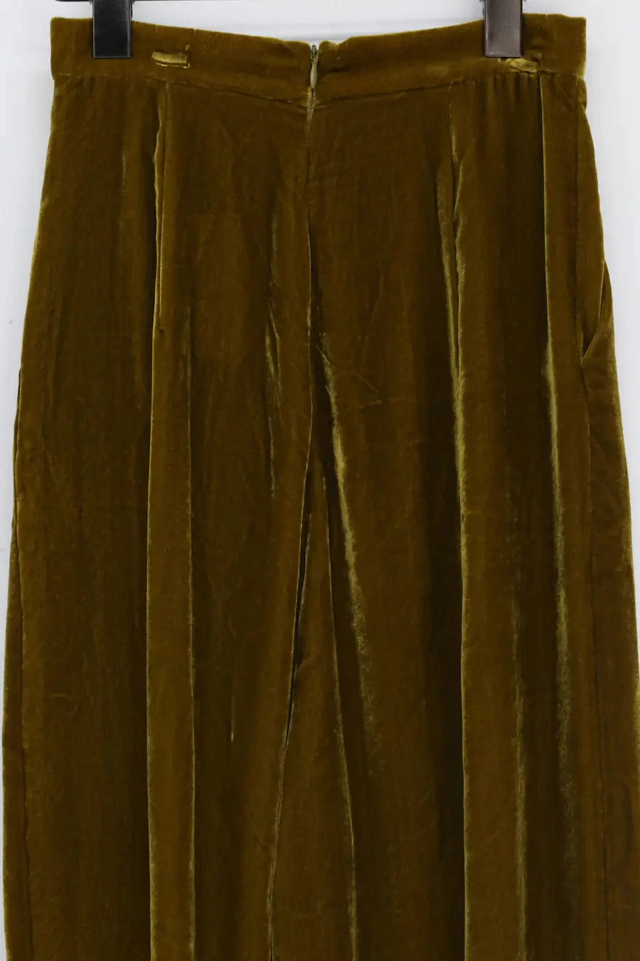 Un Morceau Velvet High Waist Straight Pants UM212XZ06 Grass Green PUM15 - Image 12