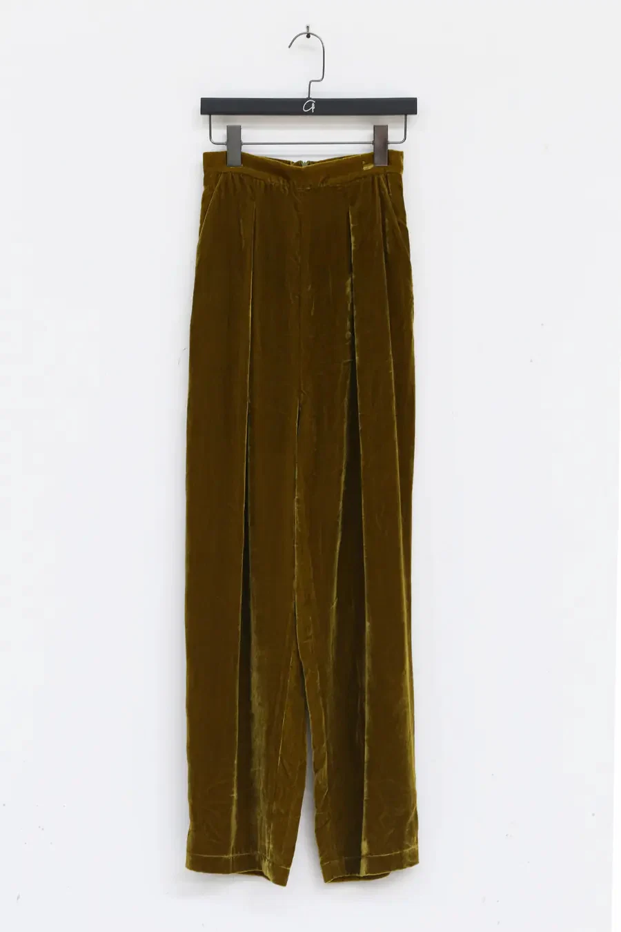 Un Morceau Velvet High Waist Straight Pants UM212XZ06 Grass Green PUM15 - Image 8