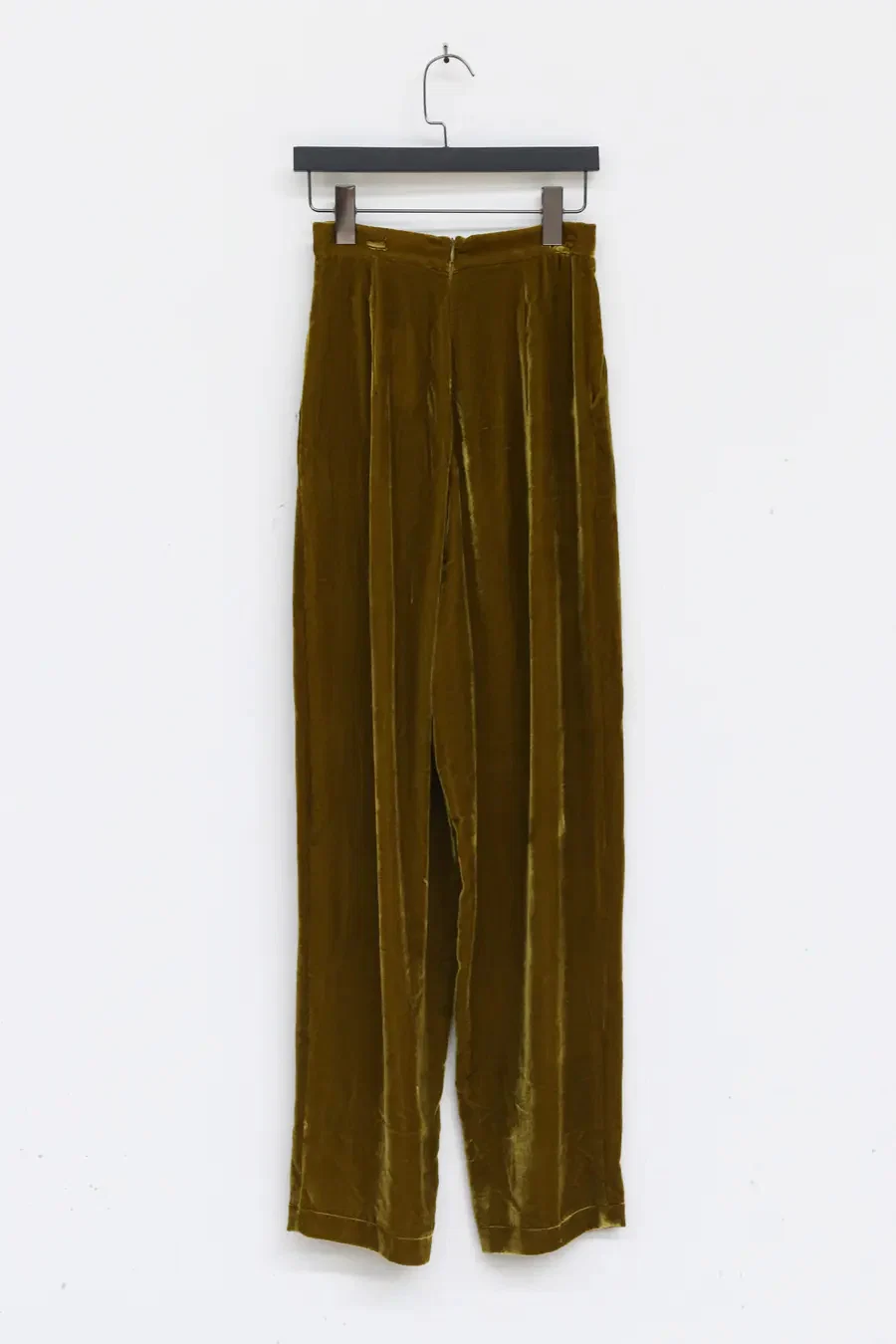 Un Morceau Velvet High Waist Straight Pants UM212XZ06 Grass Green PUM15 - Image 9