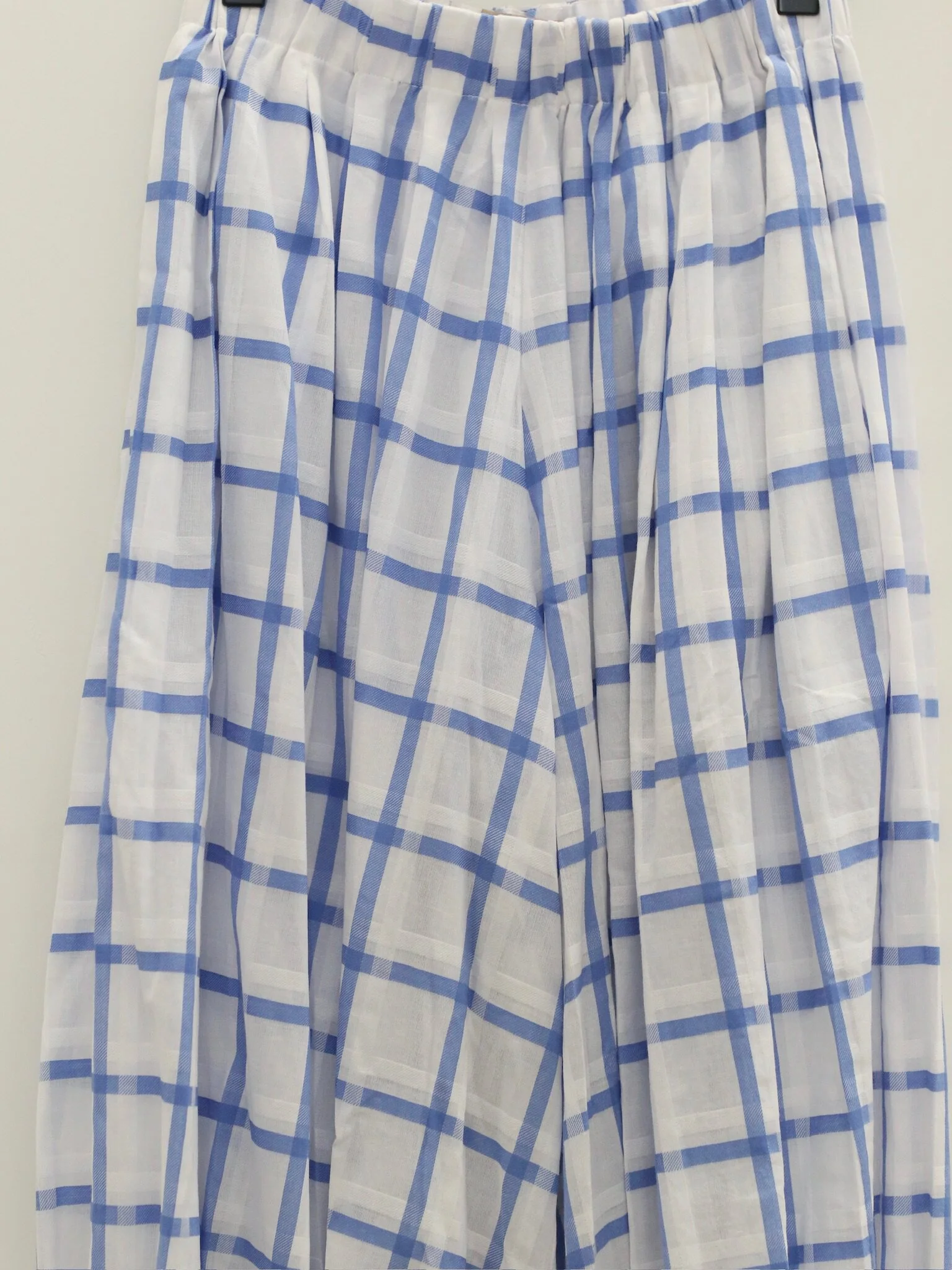 UNISECON SS26 Round Neck Long Sleeve Pleated Top / Oversized Tulip Skirt / Pleated Lantern Pants USC-U13W12-WHITE&BLUE Pants (U13W10) - Image 3