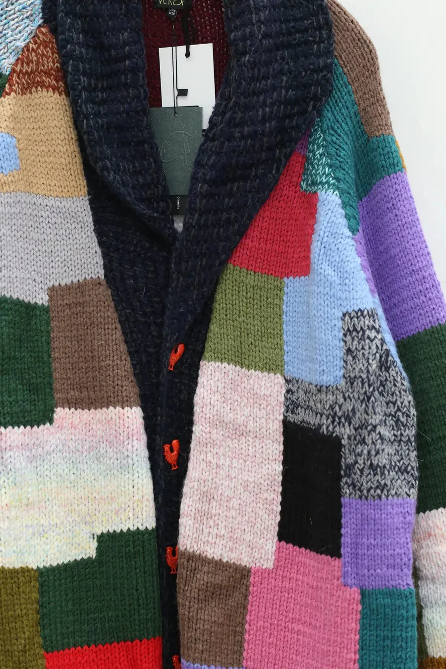 VEREJA color block long cardigan FW23CBLC1 - Image 4