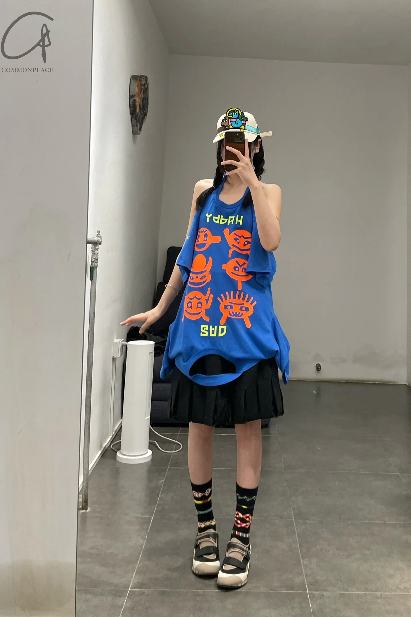 Walter Van Beirendonck 24 spring and summer rotating T-shirt WVB-8006-SHENLAN dark blue - Image 5