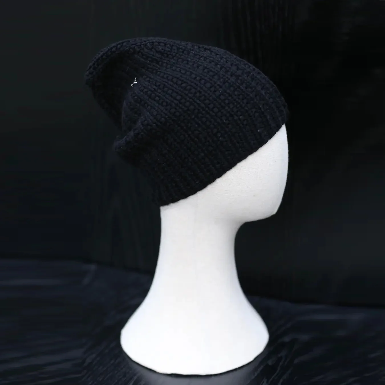 WERKSTATT MUNCHEN cashmere hat M8011 BE BL PWM3 black sterling silver bee - Image 2