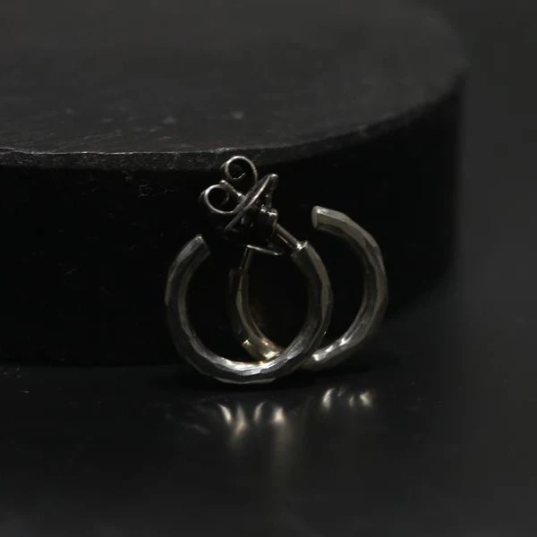 WERKSTATT MUNCHEN hammered hoop earrings M4503 HA PWM10 - Image 2