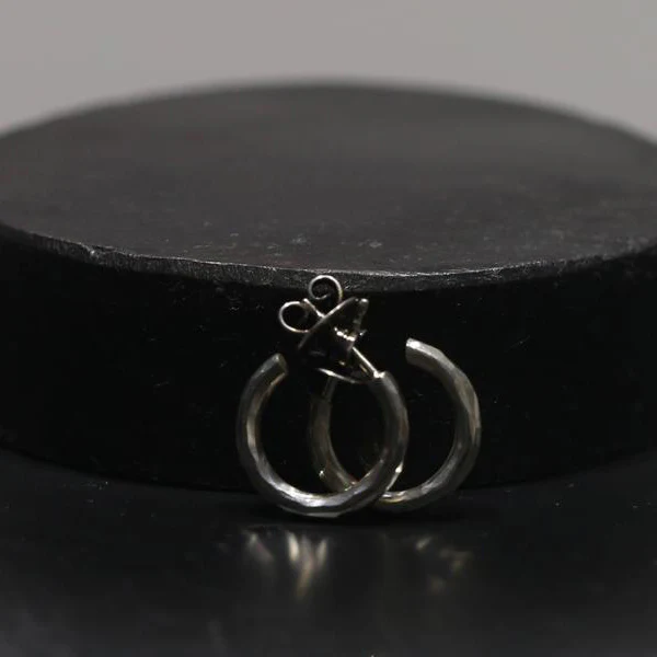 WERKSTATT MUNCHEN hammered hoop earrings M4503 HA PWM10 - Image 3