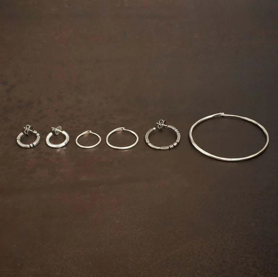 WERKSTATT MUNCHEN hammered hoop earrings M4503 HA PWM10 - Image 4