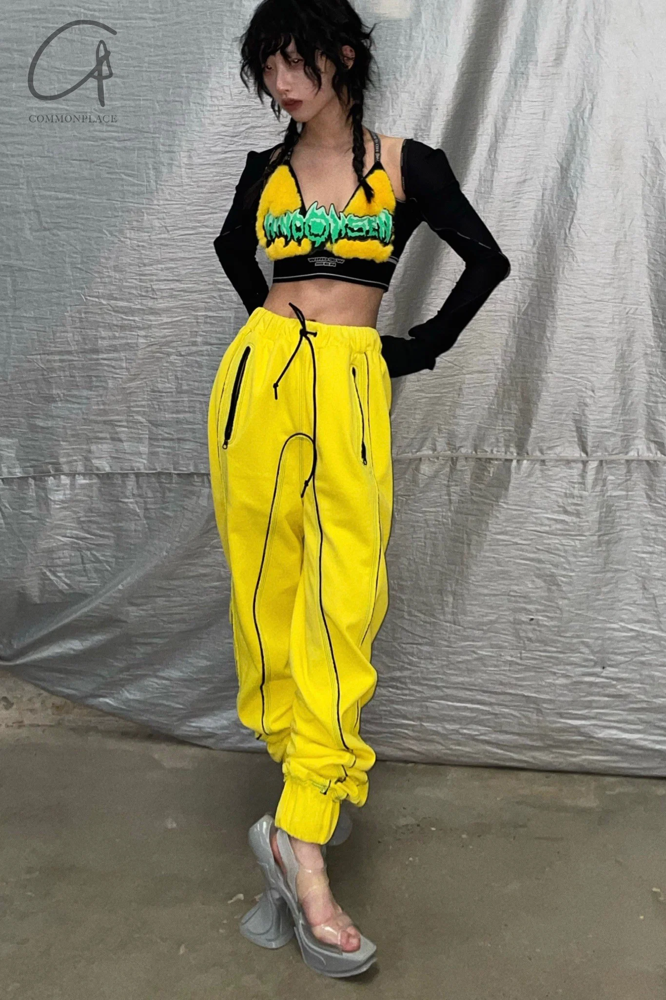 WINDOWSEN Fur Track Top WA21-G2-06-C3 Black & Yellow PW2 - Image 11
