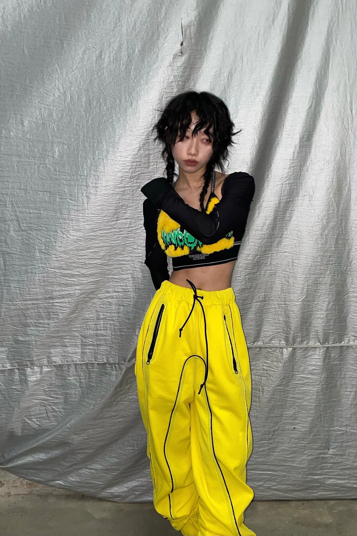 WINDOWSEN Fur Track Top WA21-G2-06-C3 Black & Yellow PW2 - Image 12