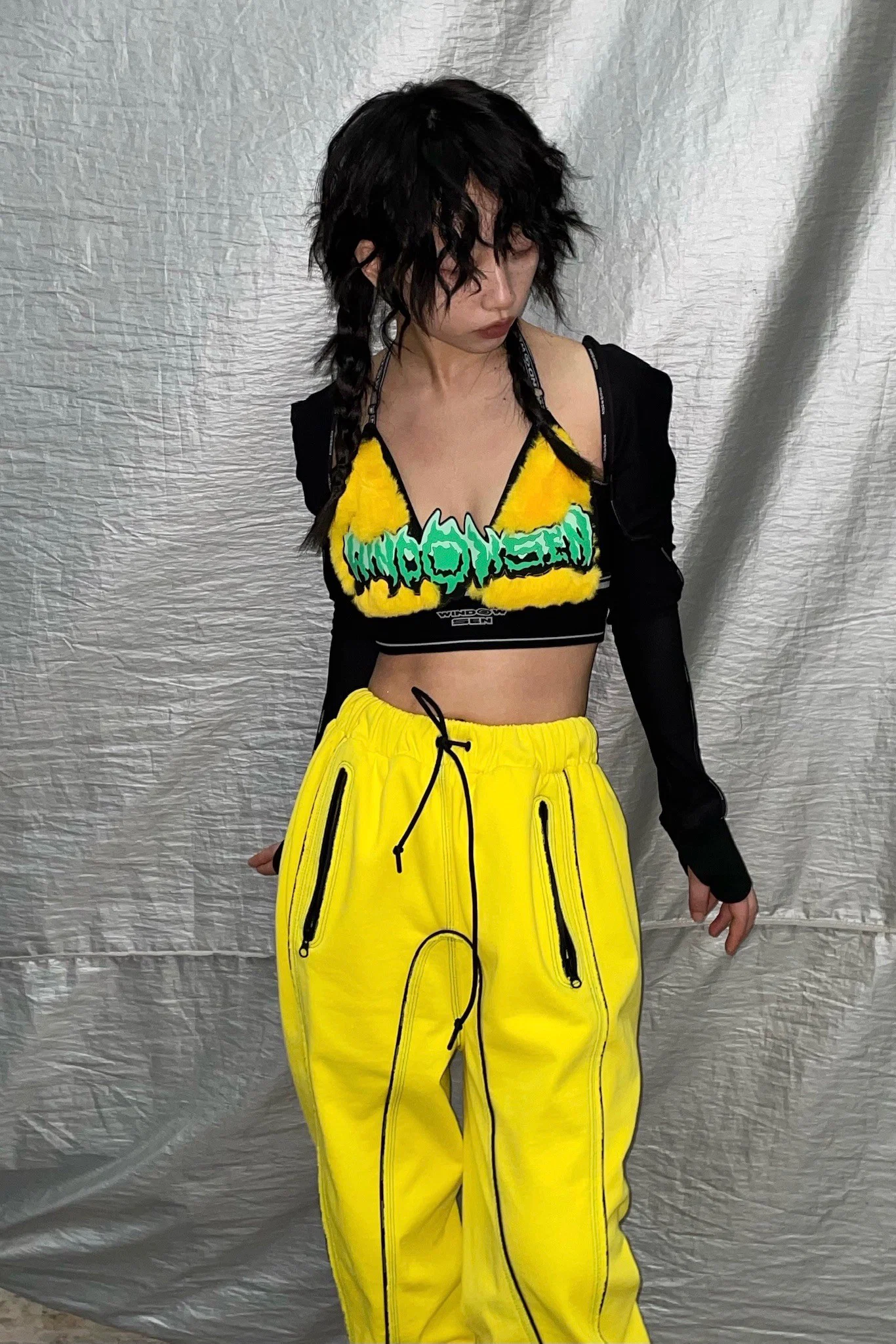 WINDOWSEN Fur Track Top WA21-G2-06-C3 Black & Yellow PW2 - Image 8