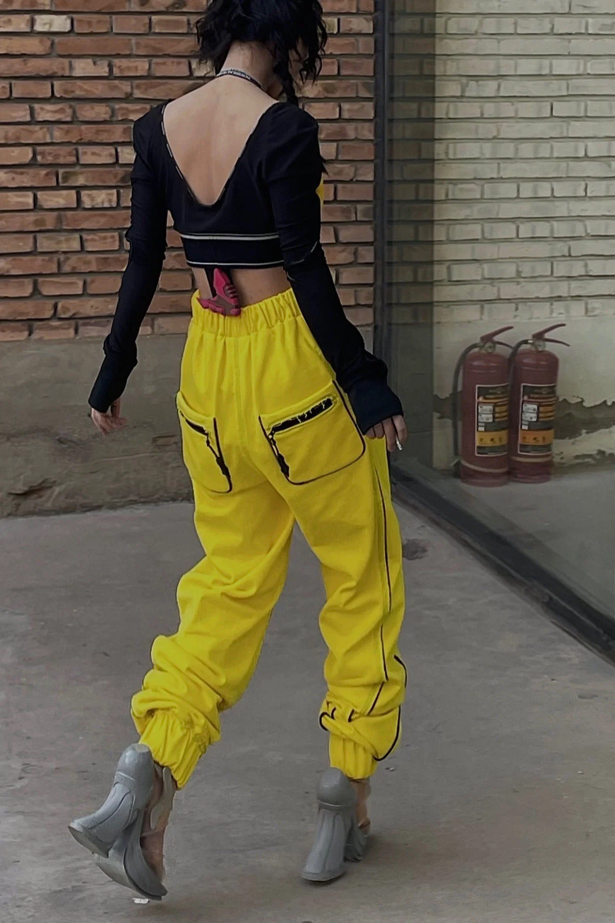 WINDOWSEN Line Sweatpants WA21-G4-A15-C3-0-0 Yellow PW11 - Image 11