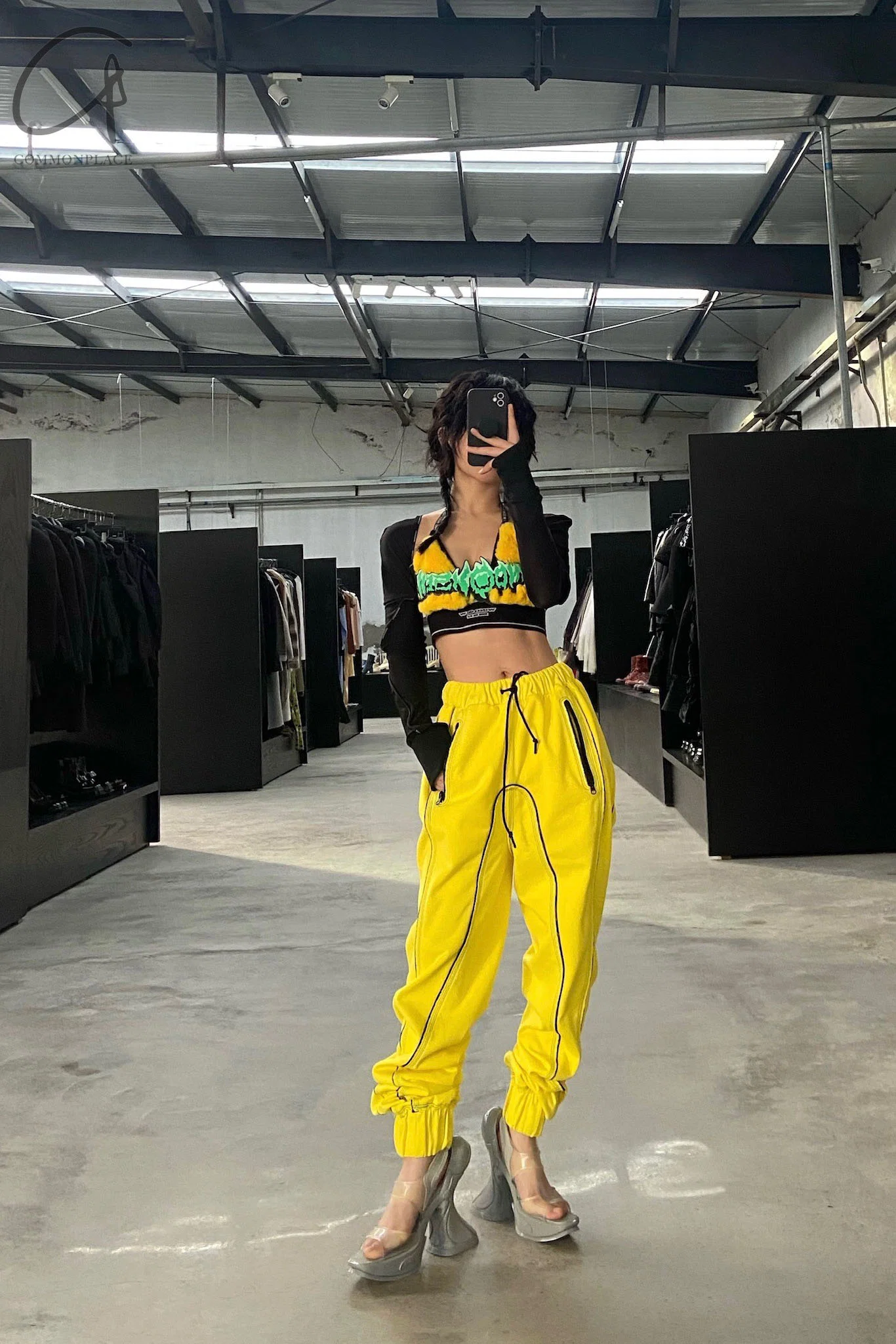 WINDOWSEN Line Sweatpants WA21-G4-A15-C3-0-0 Yellow PW11 - Image 12