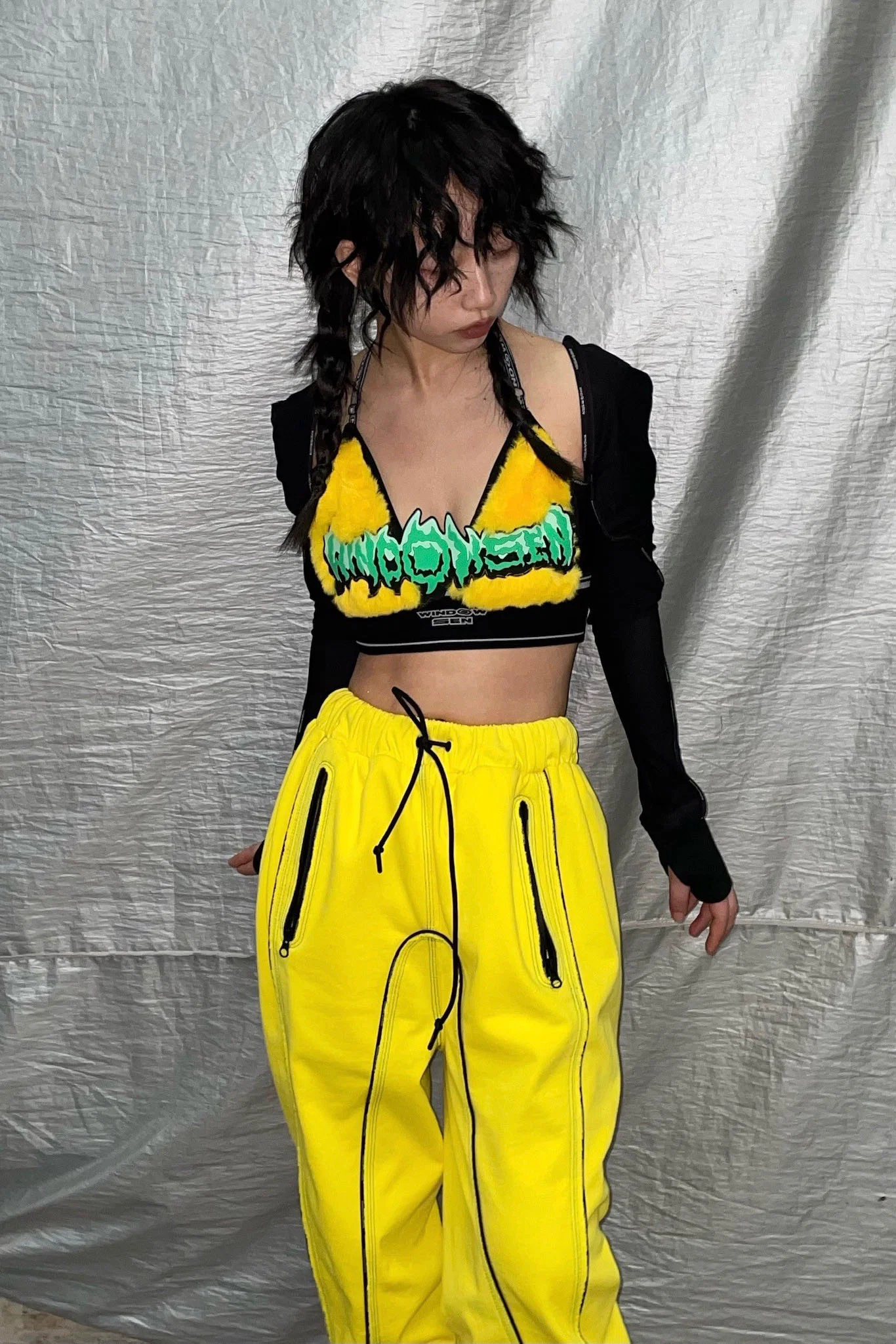WINDOWSEN Line Sweatpants WA21-G4-A15-C3-0-0 Yellow PW11 - Image 8