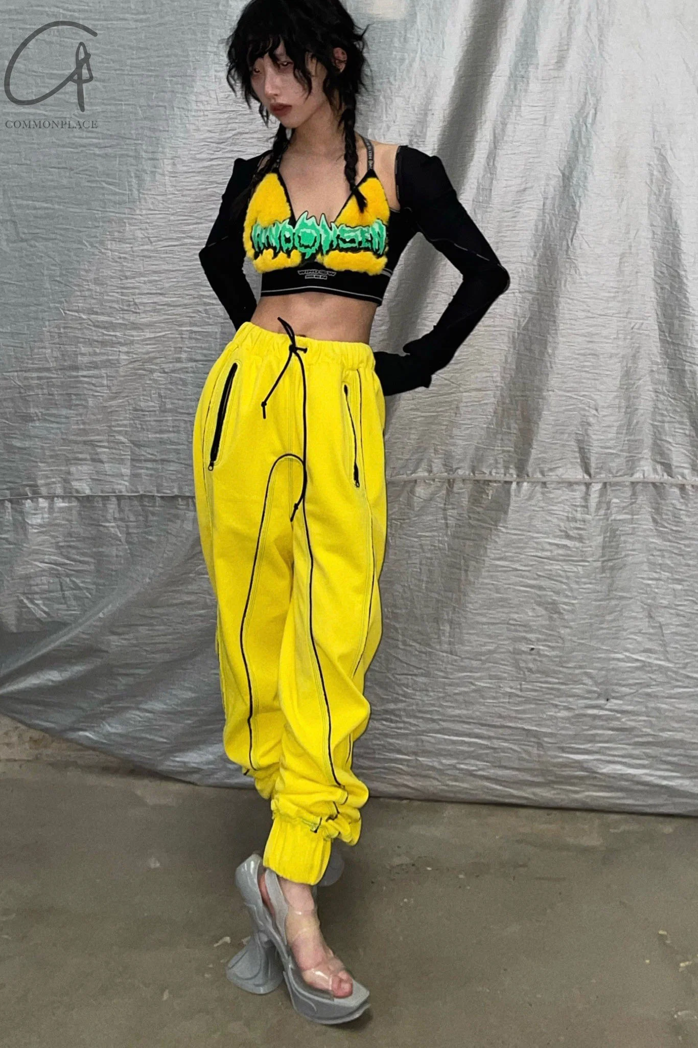 WINDOWSEN Line Sweatpants WA21-G4-A15-C3-0-0 Yellow PW11 - Image 9