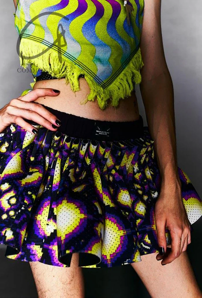 WINDOWSEN 24 Spring/Summer Patterned Skirt WDS-24S004PP-ZIHUANG Purple Yellow - Image 5