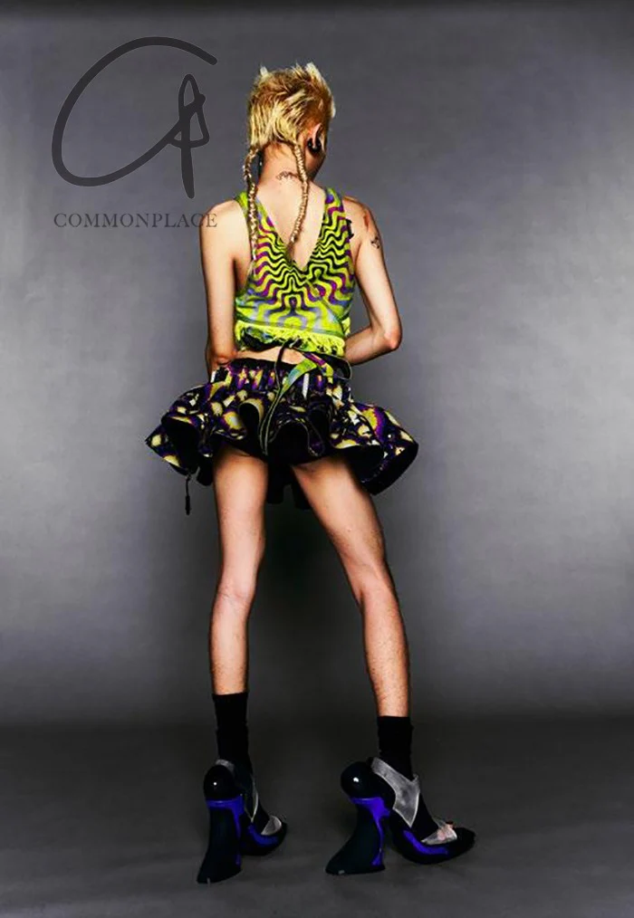 WINDOWSEN 24 Spring/Summer Patterned Skirt WDS-24S004PP-ZIHUANG Purple Yellow - Image 6