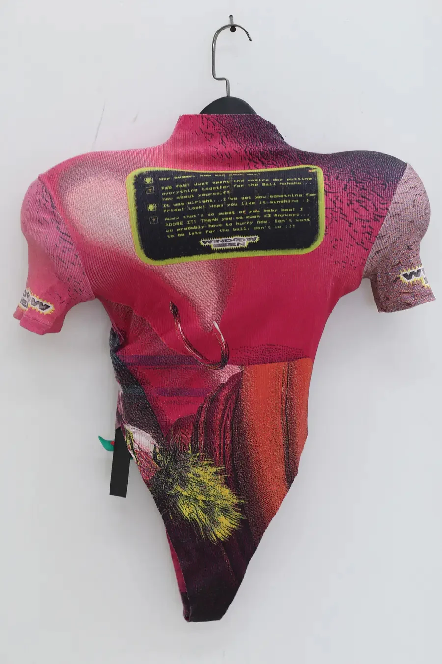 WINDOWSEN patterned bodysuit with shoulder pads 24O002PK pink (24O002) - Image 4