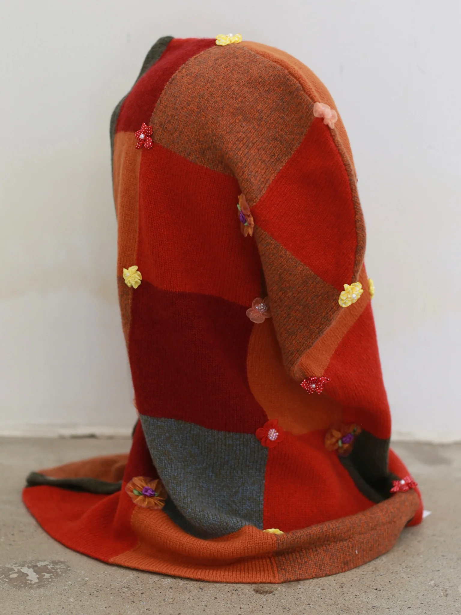 YANYAN KNITS 2025 Fall/Winter Plaid Hooded Top YYK-YYW24-1732-CHENG Orange - Image 3
