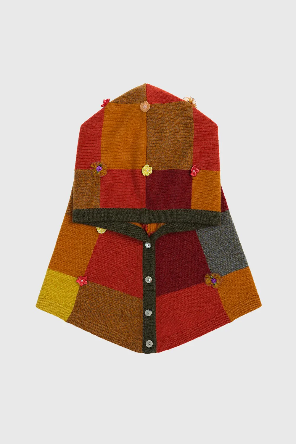 YANYAN KNITS 2025 Fall/Winter Plaid Hooded Top YYK-YYW24-1732-CHENG Orange - Image 4