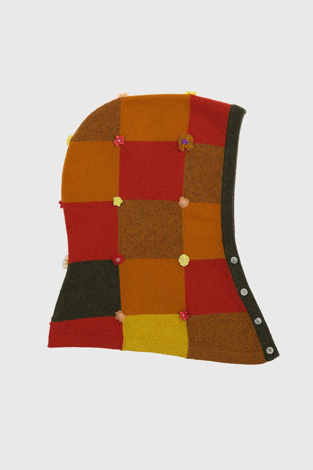 YANYAN KNITS 2025 Fall/Winter Plaid Hooded Top YYK-YYW24-1732-CHENG Orange - Image 7