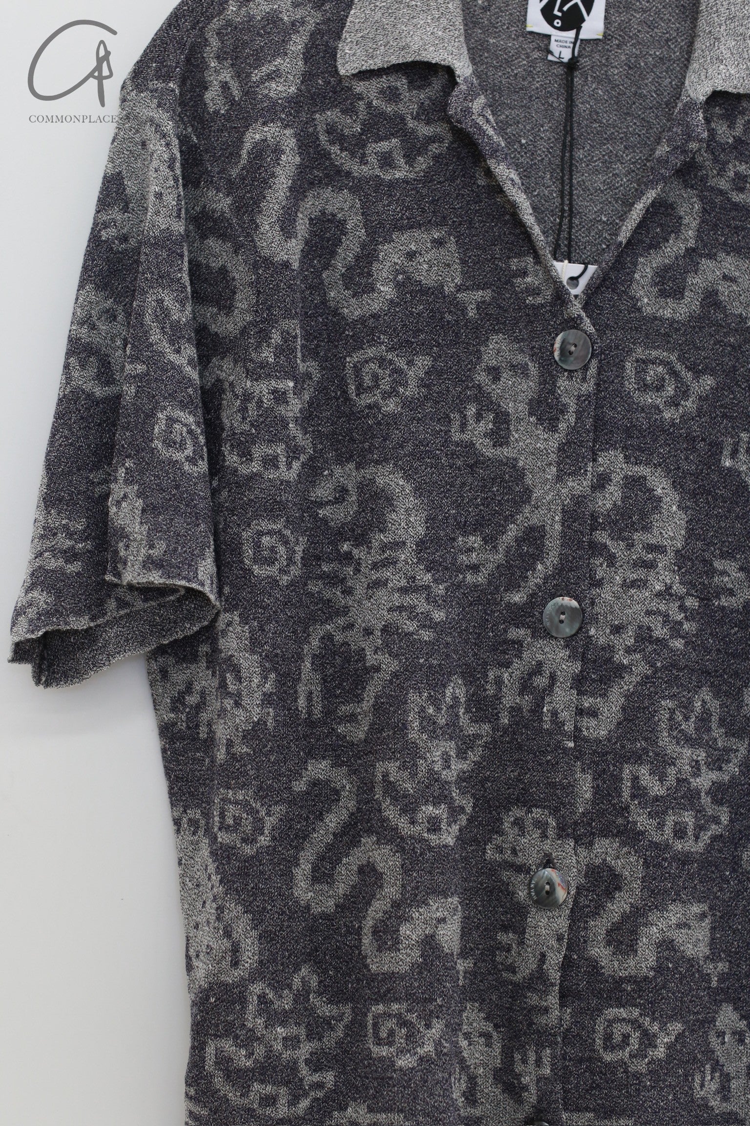 YANYAN KNITS 24 Autumn and Winter Linen Beach Shirt YYK-YYW24-1081-HUI Gray - Image 2