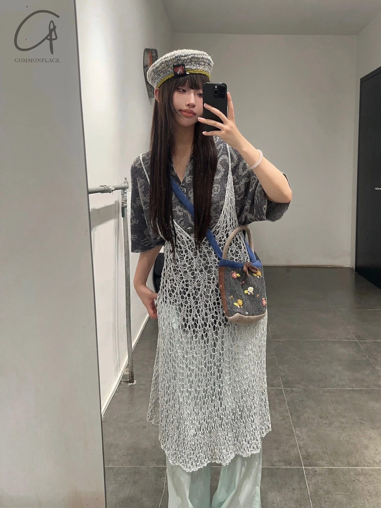 YANYAN KNITS 24 Autumn and Winter Linen Beach Shirt YYK-YYW24-1081-HUI Gray - Image 7