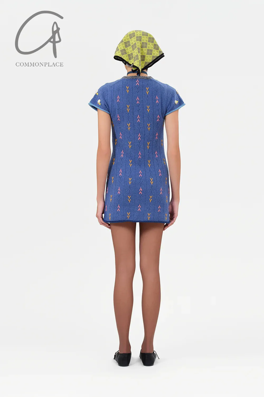 YANYAN KNITS 24 Autumn and Winter Short Sleeve Dress YYK-YYW24-0022-LAN Blue - Image 6
