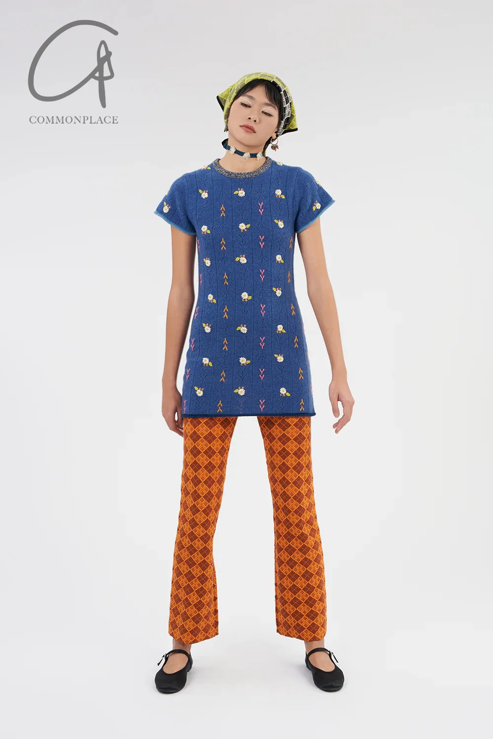 YANYAN KNITS 24 Autumn and Winter Short Sleeve Dress YYK-YYW24-0022-LAN Blue - Image 8