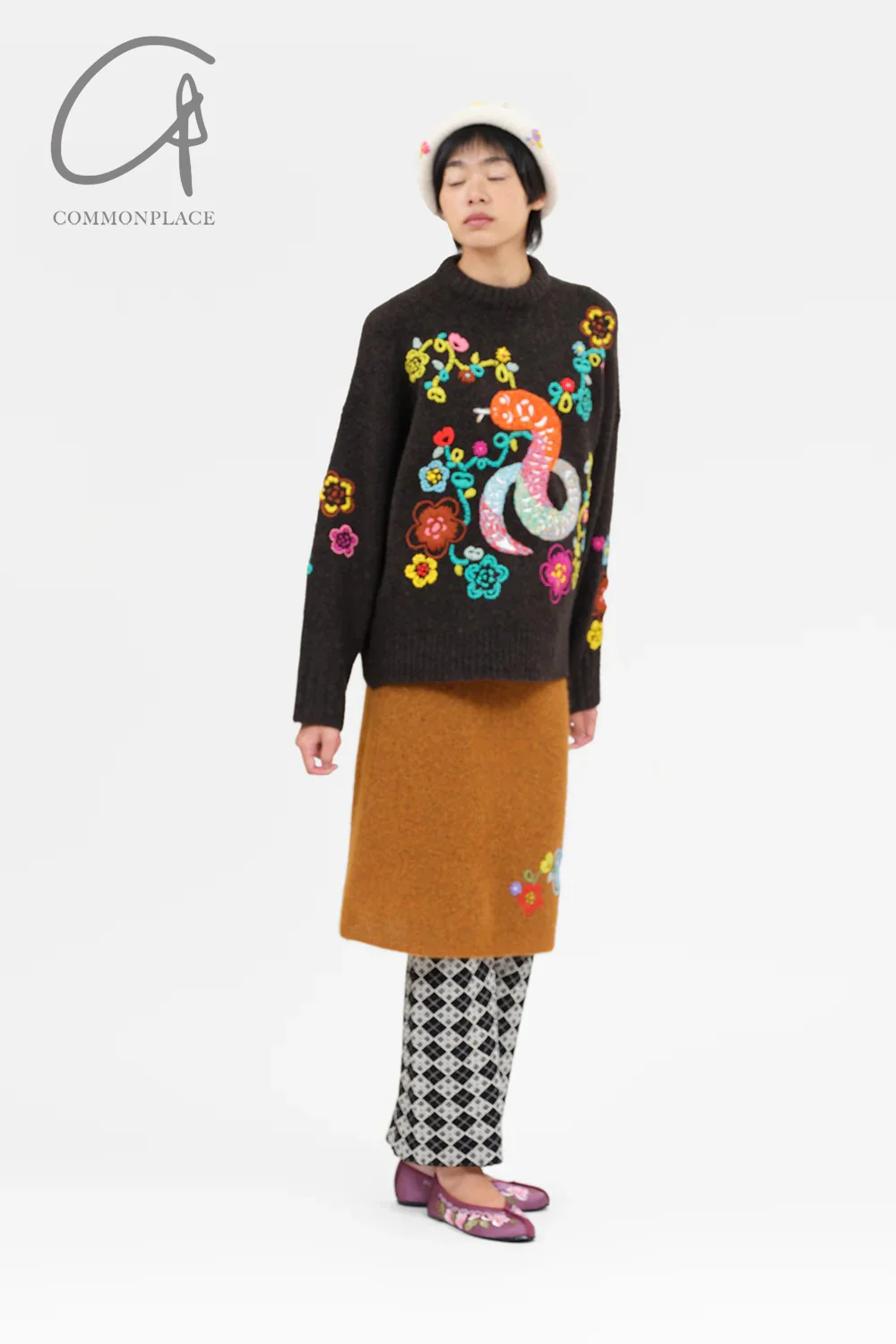 YANYAN KNITS 24 Autumn and Winter Snake Sweater YYK-YYW23-2032-ZONG Brown - Image 11