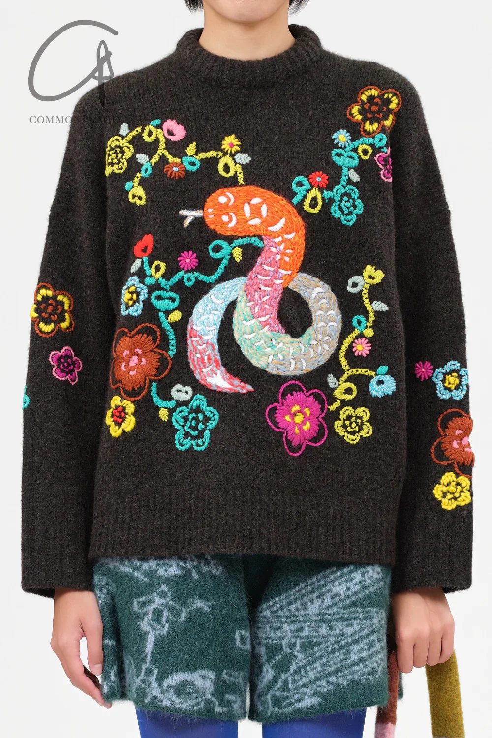 YANYAN KNITS 24 Autumn and Winter Snake Sweater YYK-YYW23-2032-ZONG Brown - Image 5