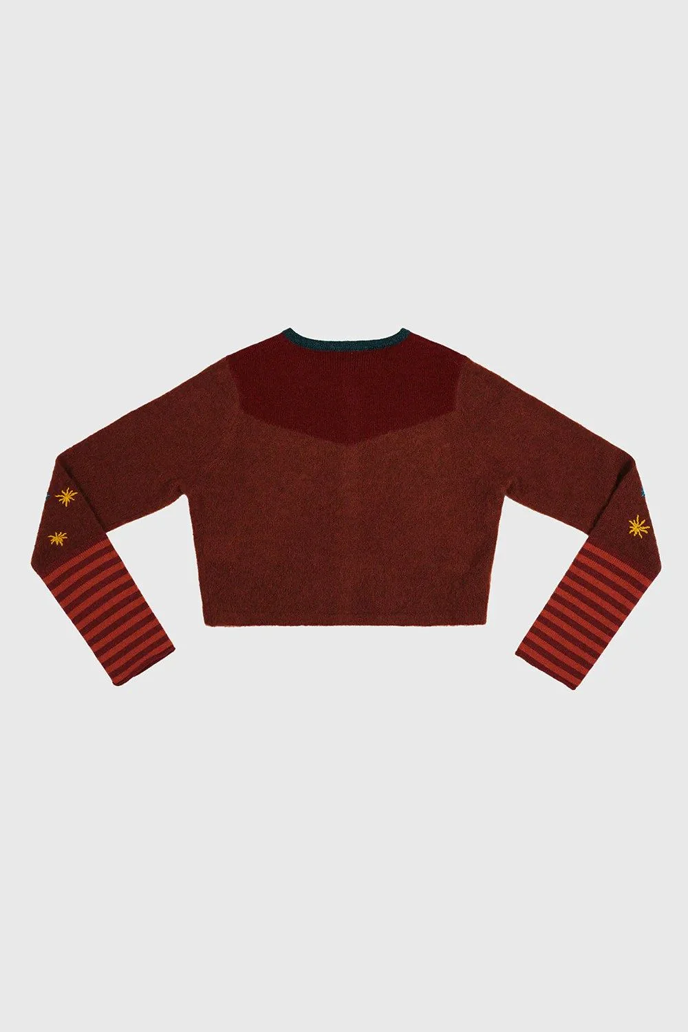 YANYAN KNITS 25 Autumn/Winter Crew Neck Button-Up Cardigan Short Jacket YYK-YYW25-2521-HONG Red - Image 11