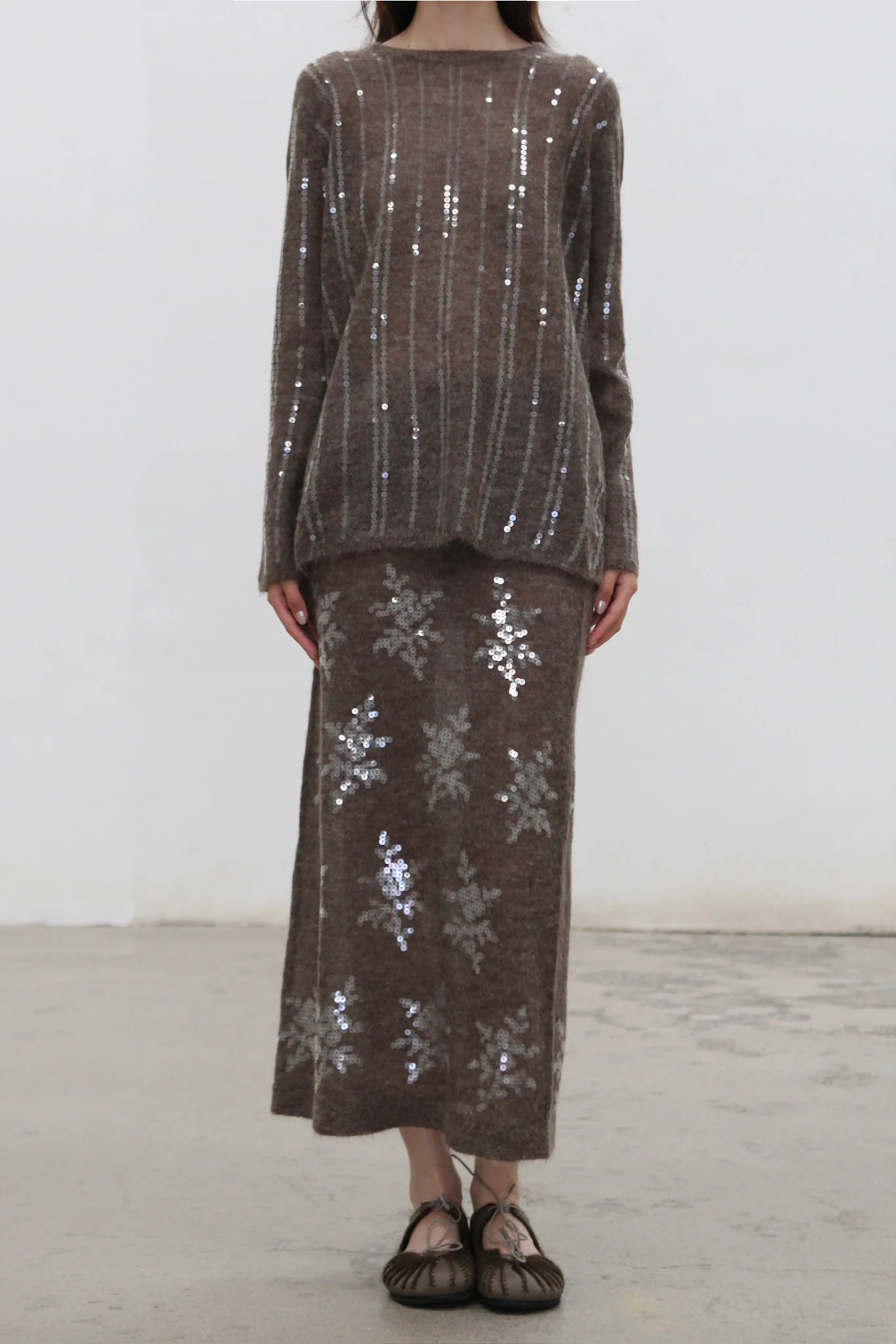 YANYAN KNITS 25 Fall/Winter LAZA Work Jacket/Short Coat SW-SW25AW1T07C2S2-HZ Gray-Brown Top (SW25AW1T07C1S4) - Image 2