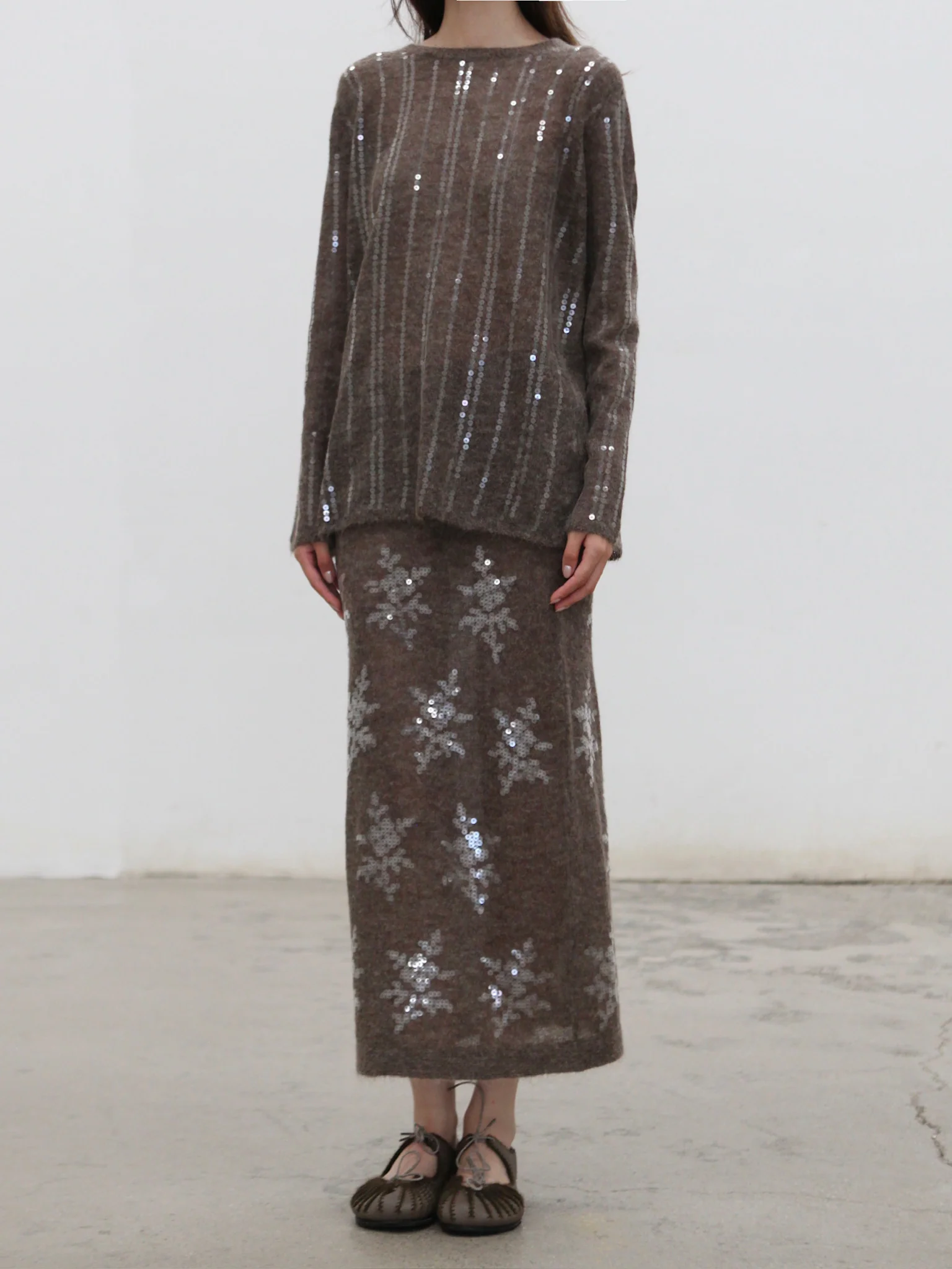 YANYAN KNITS 25 Fall/Winter LAZA Work Jacket/Short Coat SW-SW25AW1T07C2S2-HZ Gray-Brown Top (SW25AW1T07C1S4) - Image 3